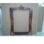 SPECCHIO-SPECCHIERA-RETTANGOLARE-DA-PARETE-IN-LEGNO-NOCE-E-FOGLIA-ORO-CONSOLLE-152234087083