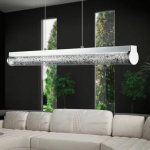 CELL LAMPADARIO SOSPENSIONE LED ACCIAIO CROMO VETRO ALLUMINIO CAMER SALONE 24W
