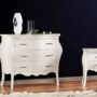COMO-E-COMODINO-BOMBATI-IN-LEGNO-BIANCO-LUCIDO-ARREDO-CAMERA-DA-LETTO-153252062364