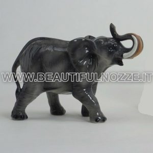 ELEFANTE SU 4 ZAMPE IN CERAMICA COLORATA LEONE PUMA PANTERA ARREDO CASA