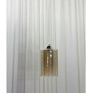 LAMPADARIO A 1 LUCE CON VETRO FUME'