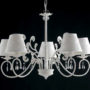 LAMPADARIO-IN-FERRO-BATTUTO-COLORE-AVORIOORO-CON-FREGIO-CRISTALLI-E-PARALUMI-163646597784-2