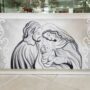 QUADRO-PANNELLO-DARREDO-MODERNO-SACRA-FAMIGLIA-BIANCO-E-ARGENTO-CON-CRISTALLI-162600940764