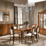 SALA-DA-PRANZO-IN-LEGNO-NOCE-CREDENZA-ARGENTIERA-TAVOLO-SPECCHIERA-SEDIE-163170735214