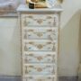 SETTIMINO-CASSETTIERA-IN-LEGNO-6-CASSETTI-PANNA-E-ORO-CON-STRASS-154033263544