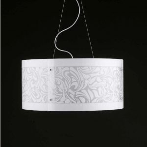 SPIKE LAMPADARIO SOSPENSIONE MODERNO CON VETRO DECORO MARMORIZZATO 4 LUCI 60