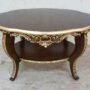 TAVOLINO-SALOTTO-OVALE-LEGNO-NOCE-ORO-MOBILI-CAMERA-ARREDO-CASA-SOGGIORNO-152028804524