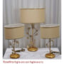 TRIS-DI-LUMI-IN-LEGNO-COMPLETO-DI-PARALUMI-ORO-E-AVORIO-CON-ROSE-153981930864