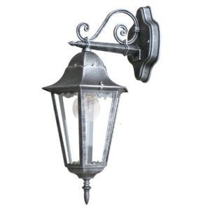 TYRIK APPLIQUE LANTERNA DA PARETE ESTERNA IN ALLUMINIO ARGENTO 40 WATT