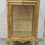 VETRINA-LEGNO-DECORO-PANNA-E-ORO-CREDENZA-ARREDO-CASA-SALOTTO-SOGGIORNO-152028729164