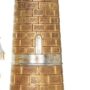 COLONNA-TORRE-ALTA-A-LAMPADA-IN-CERAMICA-FOGLIA-ORO-E-ARGENTO-ARREDO-CASA-152191804525
