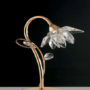 LAMPADARIO-A-5-LUCI-IN-FUSIONE-ORO-CON-GOCCIA-E-FIORI-IN-CRISTALLO-163645190745-5