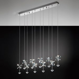 LAMPADARIO MODERNO 10 LUCI A LED LAMPADA SOFFITTO PLAFONIERA SOSPENSIONE
