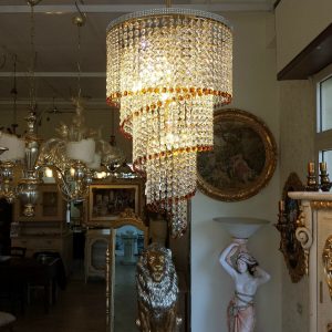 LAMPADARIO MODERNO LAMPADA SOFFITTO CRISTALLO PLAFONIERA SOSPENSIONE 6 LUCI