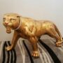 PANTERA-TROPICALE-LEOPARDO-TIGRE-SU-4-ZAMPE-CERAMICA-FOGLIA-ORO-CON-CRISTALLI-152443469005