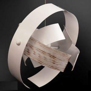 TREY LAMPADARIO SOSPENSIONE MODERNO STRUTTURA BIANCA 1 LUCE 100W