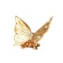 FARFALLA-SUL-FIORE-IN-CERAMICA-DECORO-FOGLIA-ORO-ARGENTO-ARREDO-CASA-162159391566