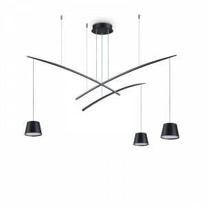 FISH LAMPADARIO SOSPENSIONE IN METALLO NERO