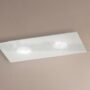 FLET-PLAFONIERA-RETTANGOLARE-PICCOLA-IN-ALLUMINIO-SATINATO-BIANCO-2-LUCI-153054563566