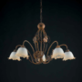 LAMPADARIO-5-LUCI-IN-FERRO-BATTUTO-MARRONE-AVORIO-ORO-153454044666