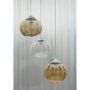 LAMPADARIO-A-3-LUCI-CON-VETRI-FORMA-A-ZUCCA-AMBRA-CRISTALLO-E-FUME-153983323606