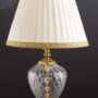 LUME-LAMPADA-IN-OTTONE-E-CRISTALLO-PARALUME-AVORIO-DECORO-ORO-1x60W-1-LUCE-162234385206