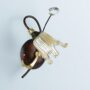 SERIE-965-APPLIQUE-MARRONE-E-ORO-1-LUC-VETRI-AMBRA-E-CRISTALLI-LAMPADA-DA-PARETE-151750234296