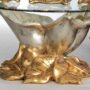 TAVOLO-TAVOLINO-SALOTTO-CON-CALLE-CON-CRISTALLO-IN-CERAMICA-FOGLIA-ORO-ARGENTO-152203346696