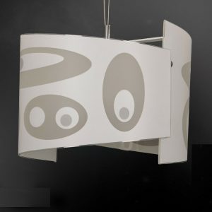 TRENTON LAMPADARIO SOSPENSIONE MODERNO STRUTTURA CROMO VETRO BIANCO OCCHIO 60W
