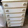 CASSETTIERA-IN-LEGNO-AVORIO-E-FOGLIA-ORO-6-CASSETTI-CON-FIORI-E-STRASS-163584057317