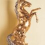 CAVALLO-FURIA-DEL-WEST-CERAMICA-FOGLIA-ORO-ARGENTO-STATUA-SCULTURA-ARREDO-CASA-152204112667