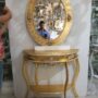 ENTRATINA-CONSOLLE-E-SPECCHIO-IN-LEGNO-PANNA-E-FOGLIA-ORO-CON-FIORI-E-CRISTRALLI-152602208577