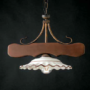 LAMPADARIO-3-LUCI-IN-LEGNO-NOCE-STRUTTURA-MARRONE-ORO-CON-COPPE-IN-CERAMICA-163652158467-3