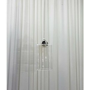 LAMPADARIO A 1 LUCE CON VETRO CRISTALLO TRASPARENTE