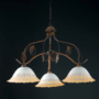 LAMPADARIO-BILANCIA-2-LUCI-IN-FERRO-BATTUTO-MARRONE-AVORIO-ORO-163652493977-2