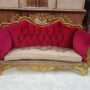 SALOTTO-COMPLETO-IN-LEGNO-FOGLIA-ORO-E-TESSUTO-ROSSO-AVORIO-CON-DECORI-FLOREALI-163231469767