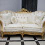 SALOTTO-IN-LEGNO-FOGLIA-ORO-E-TESSUTO-PANNA-DIVANO-POLTRONA-163463789367