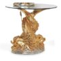 TAVOLINO-PESCI-IN-CERAMICA-FOGLIA-ORO-E-ARGENTO-CON-CRISTALLI-SWAROVSKI-152191067167