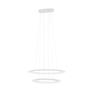 TYRIQ LAMPADARIO SOSPENSIONE MODERNO IN ALLUMINIO BIANCO A LED 58W