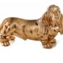 BASSOTTO-GRANDE-SU-4-ZAMPE-FOGLIA-ORO-IN-CERAMICA-OCCHI-E-COLLARE-IN-CRISTALLI-162148746808