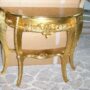 CONSOLLE-IN-LEGNO-DECORO-FOGLIA-ORO-ENTRATINA-SOGGIORNO-ARREDO-CASA-152232904218
