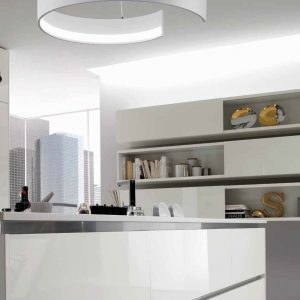 INTRO SOSPENSIONE LED IN METALLO BIANCO 4500 LUMEN