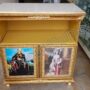 MOBILE-PORTA-TV-IN-LEGNO-AVORIO-CRAQUET-E-FOGLIA-ORO-CON-PRINCIPE-E-PRINCIPESSA-163032462768