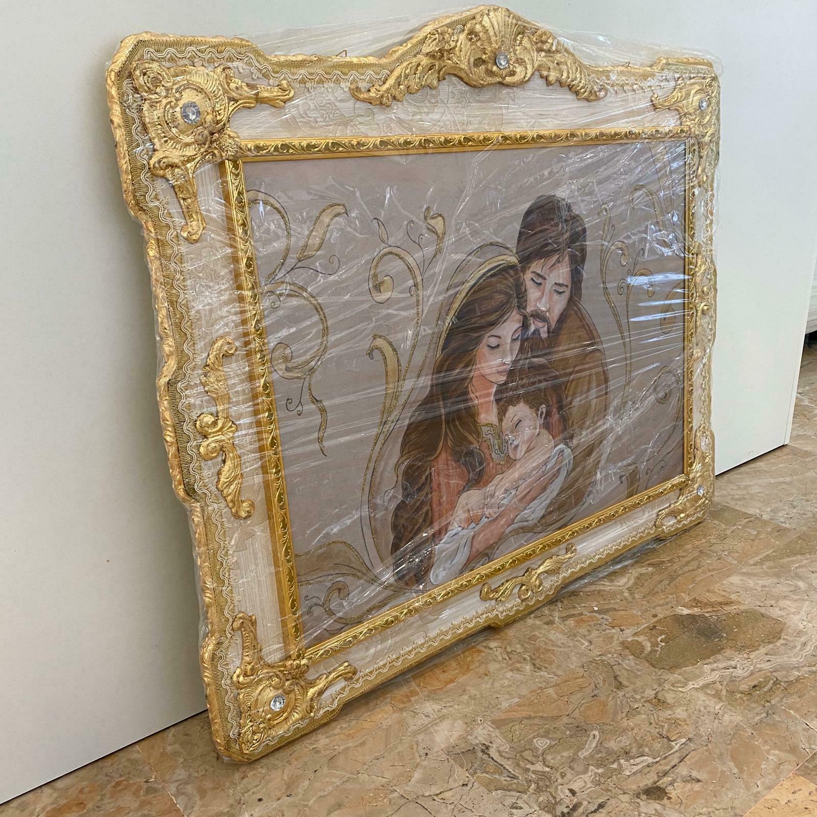 QUADRO-CAPEZZALE-SACRA-FAMIGLIA-CORNICE-IN-LEGNO-PANNA-E-FOGLIA-ORO-CAPOLETTO-164118414758-4