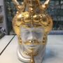 VASO-RE-TESTA-DI-MORO-MAXI-IN-CERAMICA-AVORIO-E-ORO-154102809818
