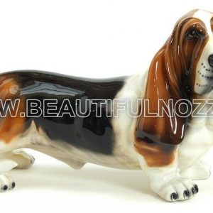 CANE BASSOTTO SU 4 ZAMPE IN CERAMICA COLORATA ANIMALI ARREDO CASA