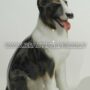 CANE-BULL-TERRIER-MEDIO-SEDUTO-IN-CERAMICA-BIANCO-E-MARRONE-ANIMALI-ARREDO-CASA-162887768159