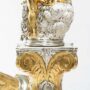 COLONNA-CON-ANGELI-INNAMORATI-SULLE-NUVOLE-IN-CERAMICA-FOGLIA-ORO-ARGENTO-STATUA-162165671469