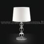 CRYSTABALL-LUME-IN-METALLO-CROMATO-PARALUME-BIANCO-E-SFERE-DI-VETRO-PIENO-1-LUCE-151725753699