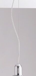 I-NARCISO-S20 LAMPADARIO SOSPENSIONE MODERNO STRUTTURA METALLO CROMO 1 LUCE 60W